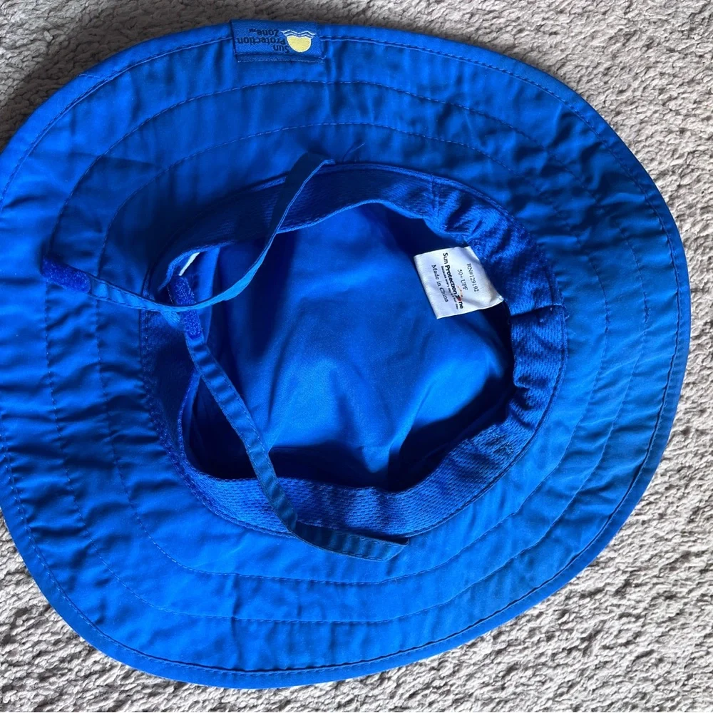 Sun Progection Zone Kids Blue Sun Hat 50+ UPF with straps